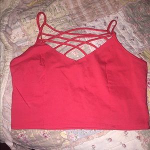 Red crop top